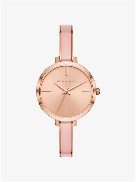 michael kors jaryn rose gold tone and acetate watch|michael kors mini rose gold.